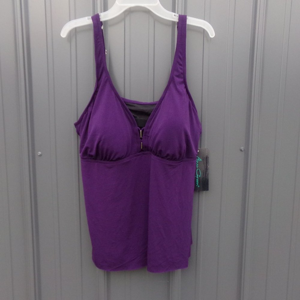 Purple Tankini Top NWT brand is Aqua Green